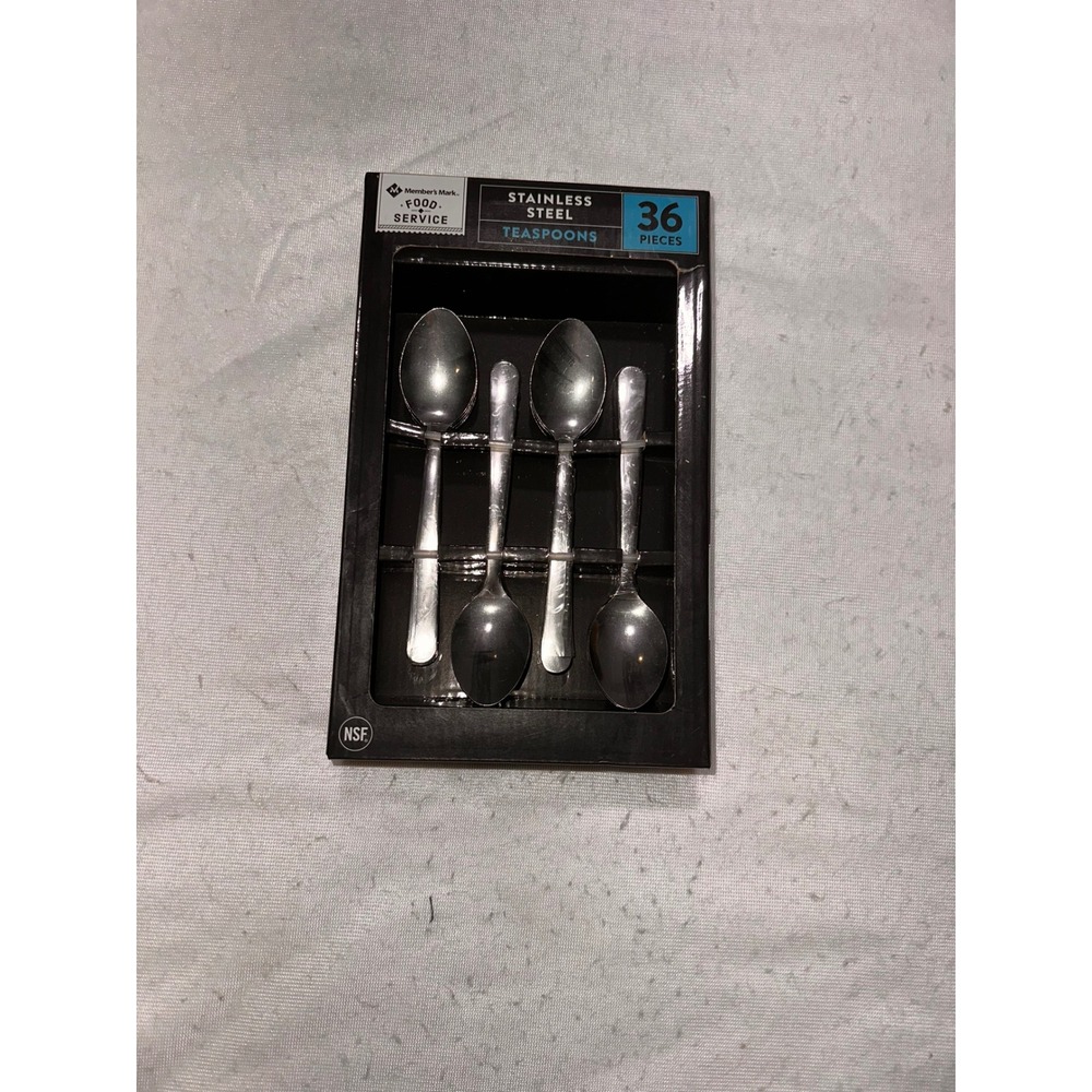 Member's Mark Food Service Stainless Steel Teaspoons 36 Pieces NSF Model 614
